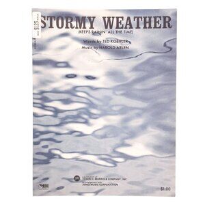 Vintage Stormy Weather Sheet Music Ted Koehler Harold Arlen Ellington Horne 1961